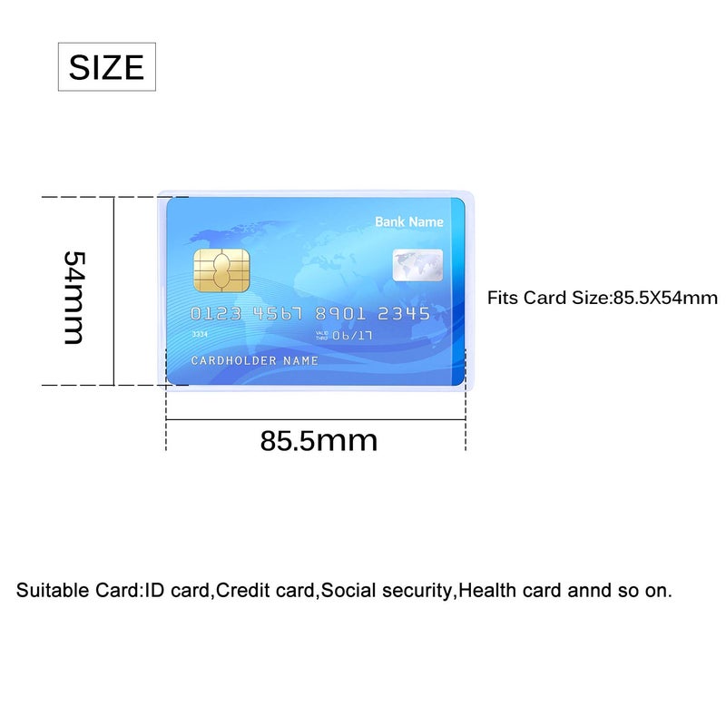 BronaGrand 20pcs Transparent Vertical ID Credit Card Holder Business Card Protector Sleeves - Image 4